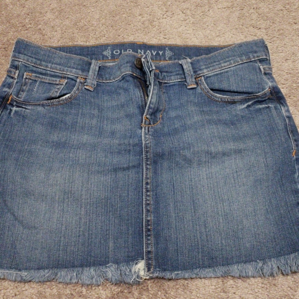 Jean mini skirt